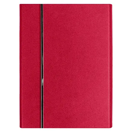 Ежедневник Alfa Bird Petrus A5, красный, недатированный, в твердой обложке с металлическим элементом