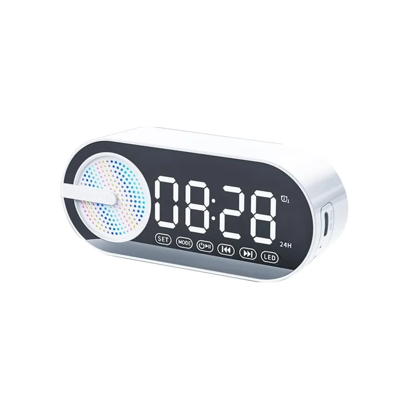 Колонка беспроводная MyTone Sound Clock c часами, белая