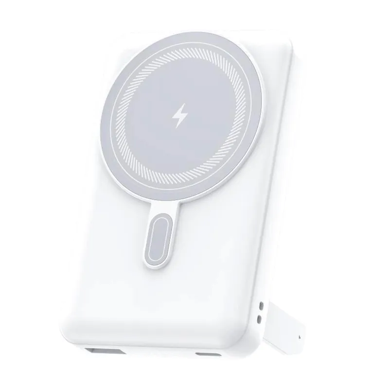 Магнитный внешний аккумулятор Axion с беспроводной зарядкой (15W), 10000 Mah, белый