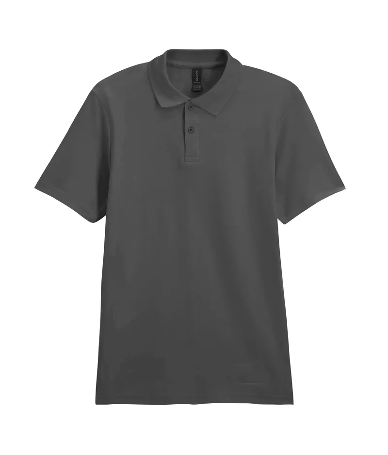 Футболка поло SOFTSTYLE ADULT DOUBLE PIQUE, ГРАФИТОВЫЙ 3XL