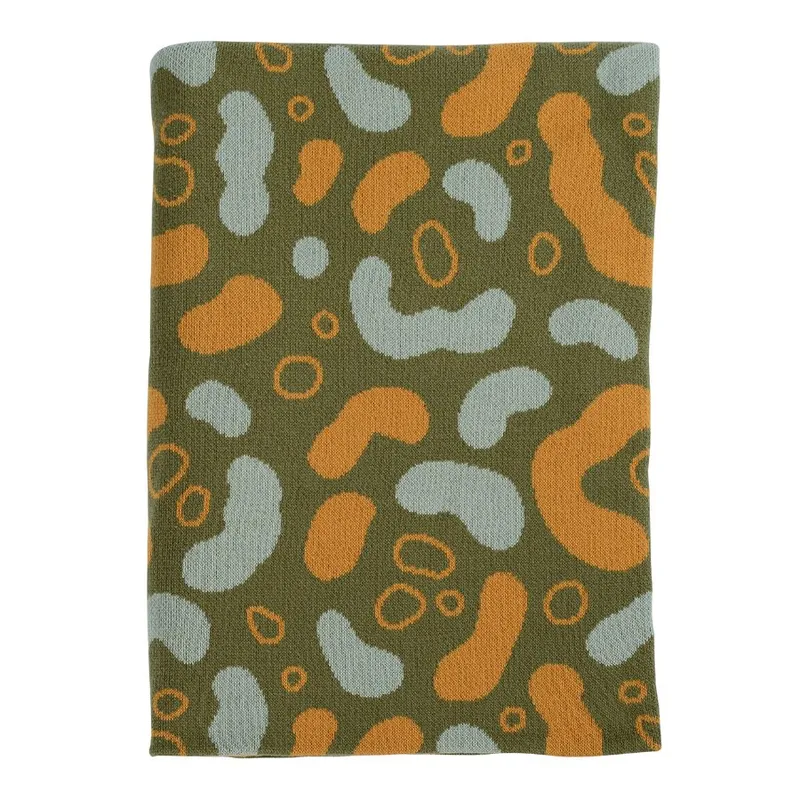 Плед вязаный с авторским принтом animal spots из коллекции wild, 130х180 см