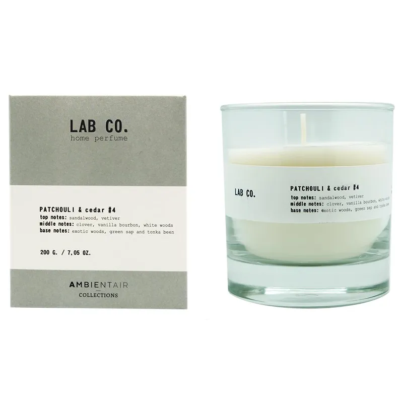 Свеча ароматическая lab co, patchouli&cedar, 40 ч