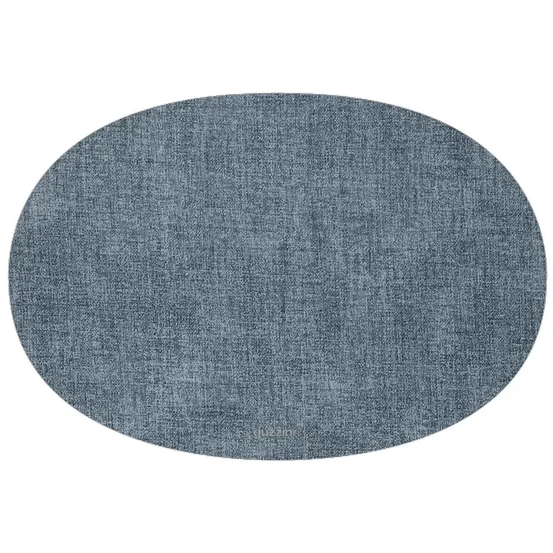 Салфетка подстановочная овальная двухсторонняя fabric, синяя