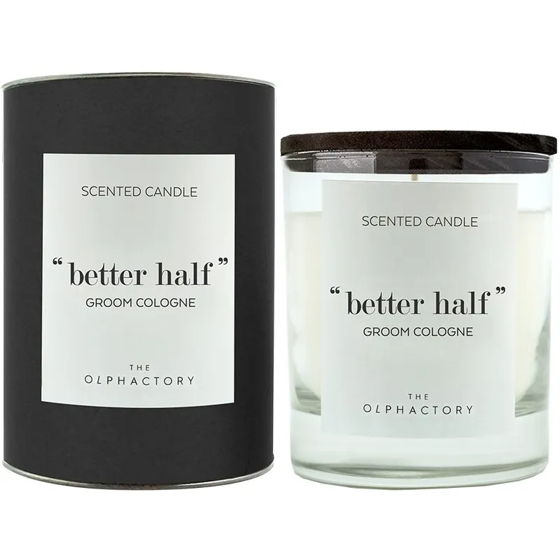 Свеча ароматическая the olphactory, better half, groom cologne, 40 ч