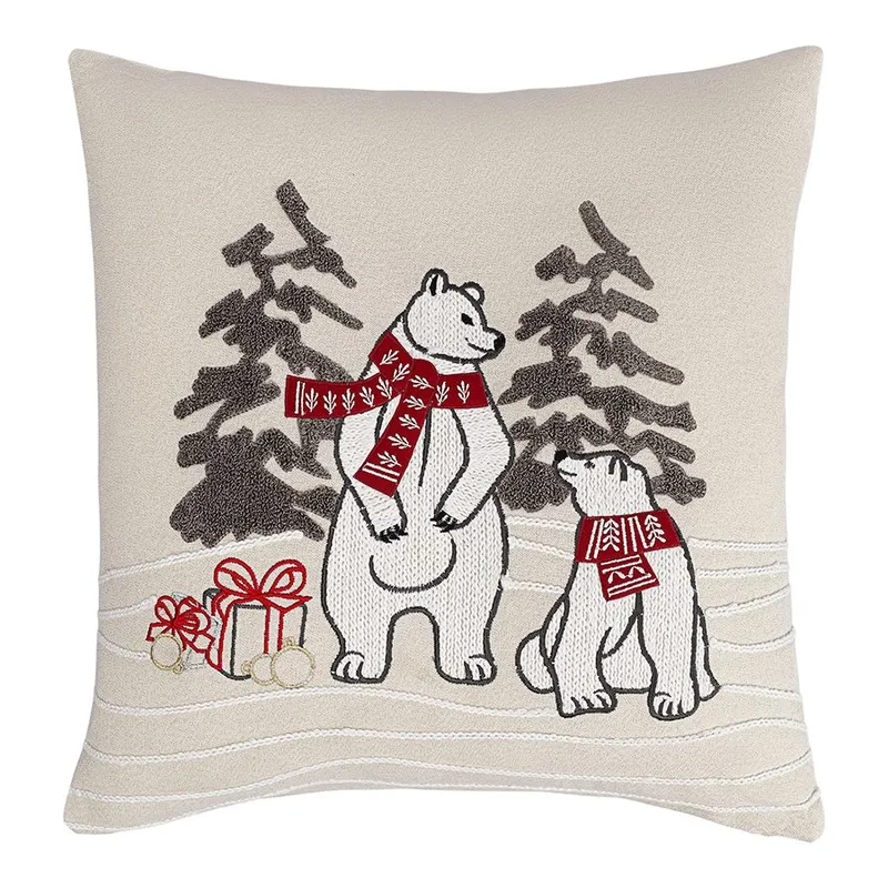 Подушка декоративная festive bears из коллекции new year essential, 45х45 см
