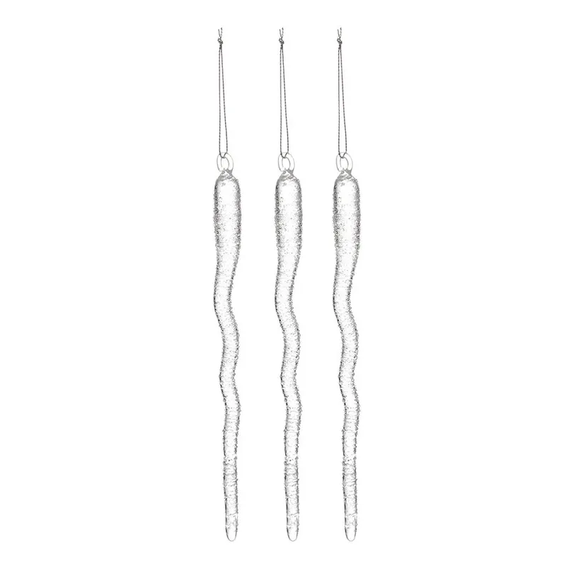 Набор ёлочных украшений melting icicles из коллекции new year essential, 3 шт.
