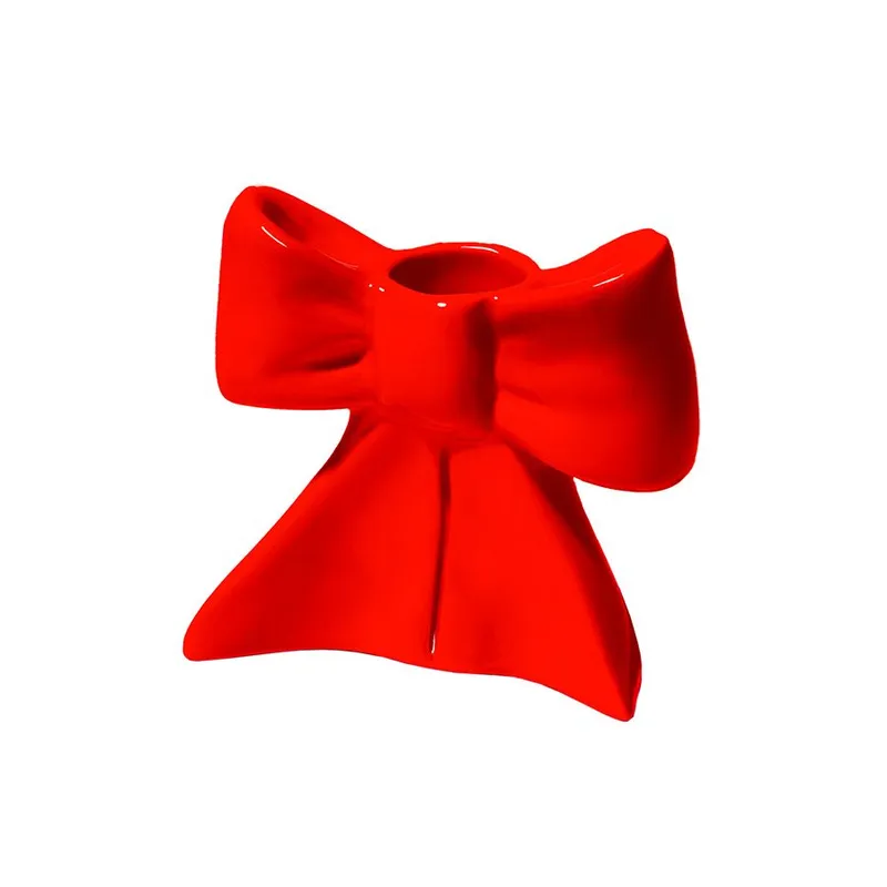 Подсвечник bow, 8 см, красный