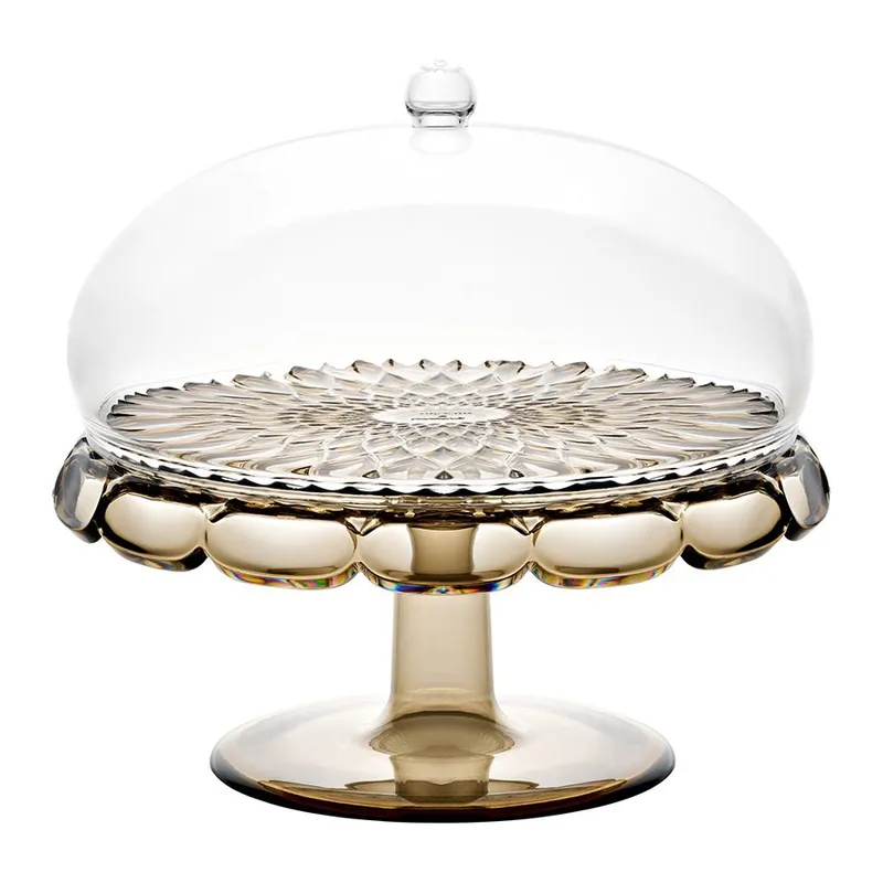 Блюдо для торта с крышкой vanity, D30 см, коричневое