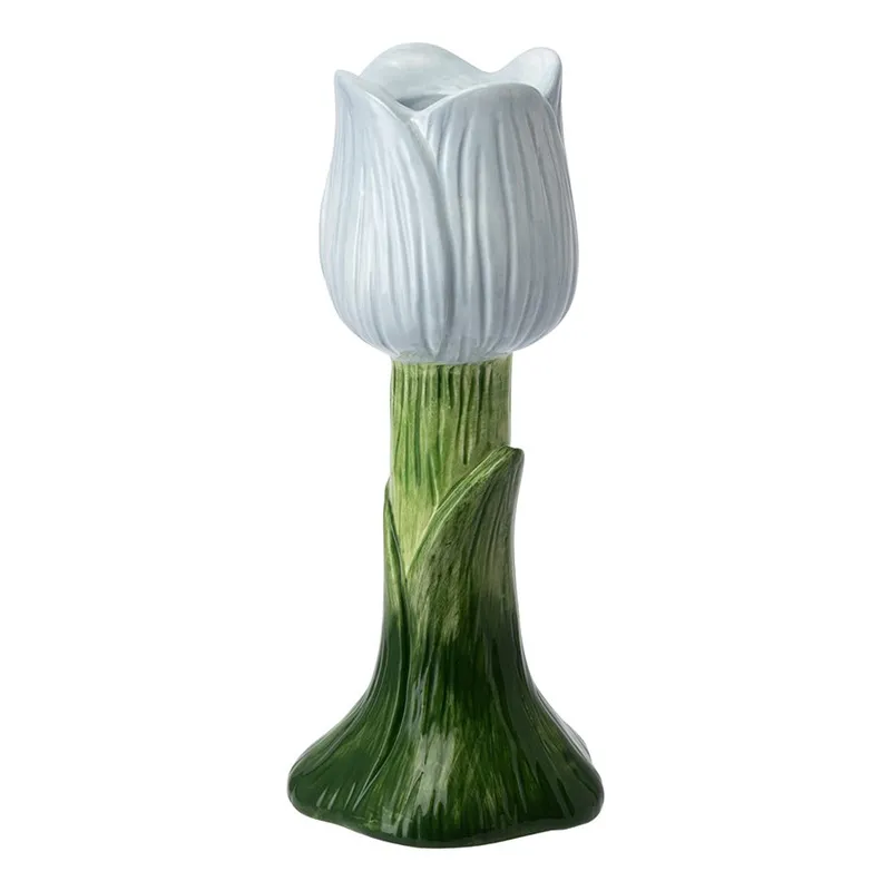 Подсвечник floret голубого цвета из коллекции blossom, 20 см