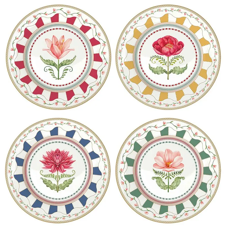 Набор десертных тарелок flowery, 19 см, 4 шт.