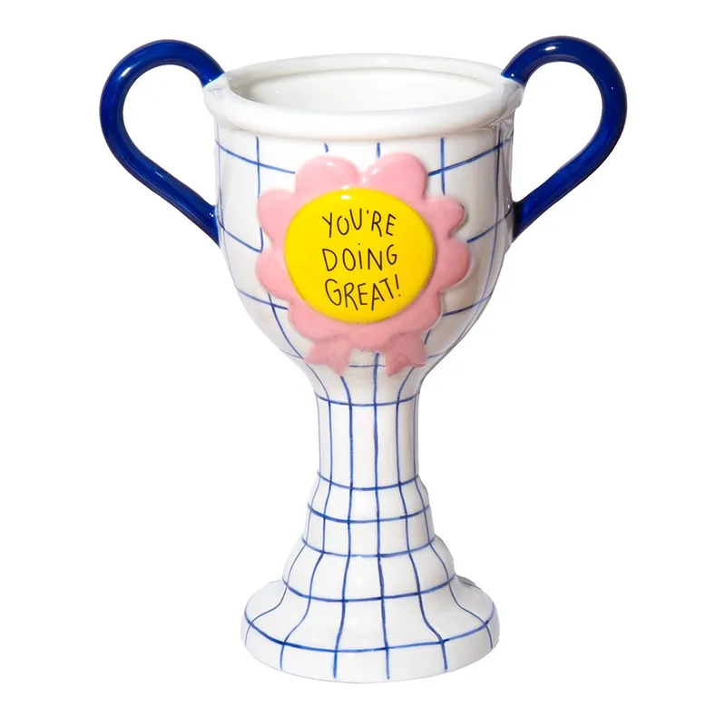 Ваза trophy, 21 см, белая