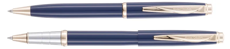Набор Pierre Cardin коллекция «ПАРА | PEN&PEN» : ручка шариковая + роллер. Цвет - синий. Упаковка Е.