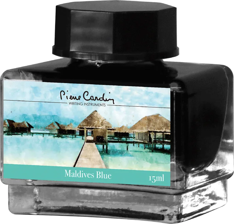 Флакон чернил Pierre Cardin 15мл, коллекция «ГОРОДСКАЯ ФАНТАЗИЯ | CITY FANTASY» цвет Maldives Blue (Голубые Мальдивы)