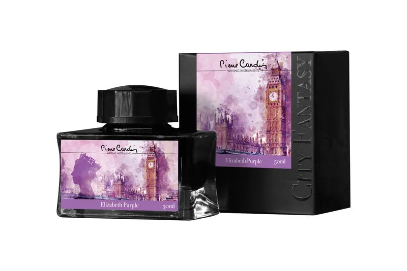 Флакон чернил Pierre Cardin 50мл, коллекция «ГОРОДСКАЯ ФАНТАЗИЯ | CITY FANTASY» цвет Elizabeth Purple (Лиловый Элизабет)