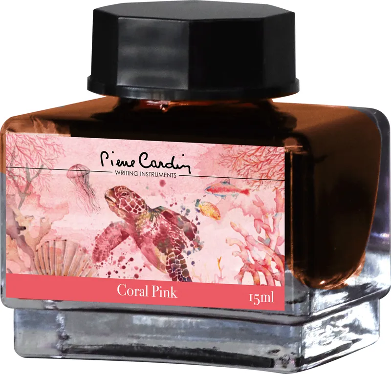 Флакон чернил Pierre Cardin 15мл, коллекция «ГОРОДСКАЯ ФАНТАЗИЯ | CITY FANTASY» цвет Coral Pink (Розовый Коралл)