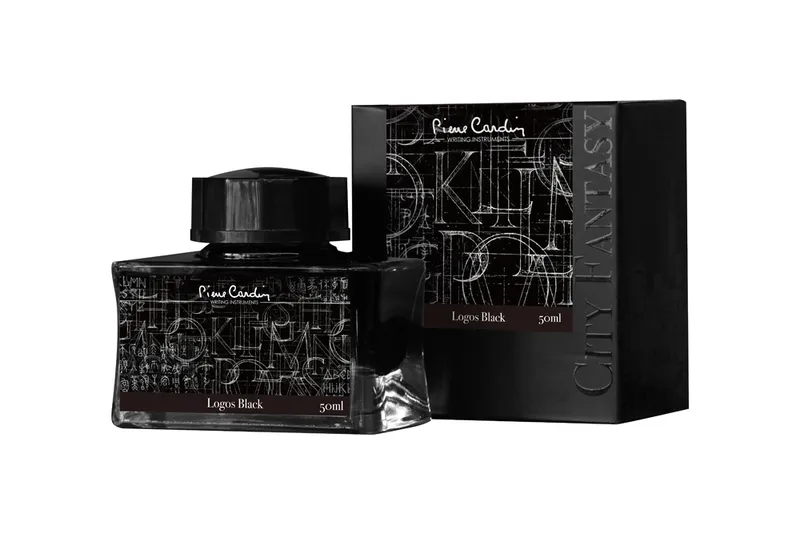 Флакон чернил Pierre Cardin 50мл, коллекция «ГОРОДСКАЯ ФАНТАЗИЯ | CITY FANTASY» цвет Logos Black (Черный)
