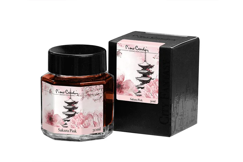 Флакон чернил Pierre Cardin 30мл, коллекция «ГОРОДСКАЯ ФАНТАЗИЯ | CITY FANTASY» цвет Sakura Pink (Розовая Сакура)