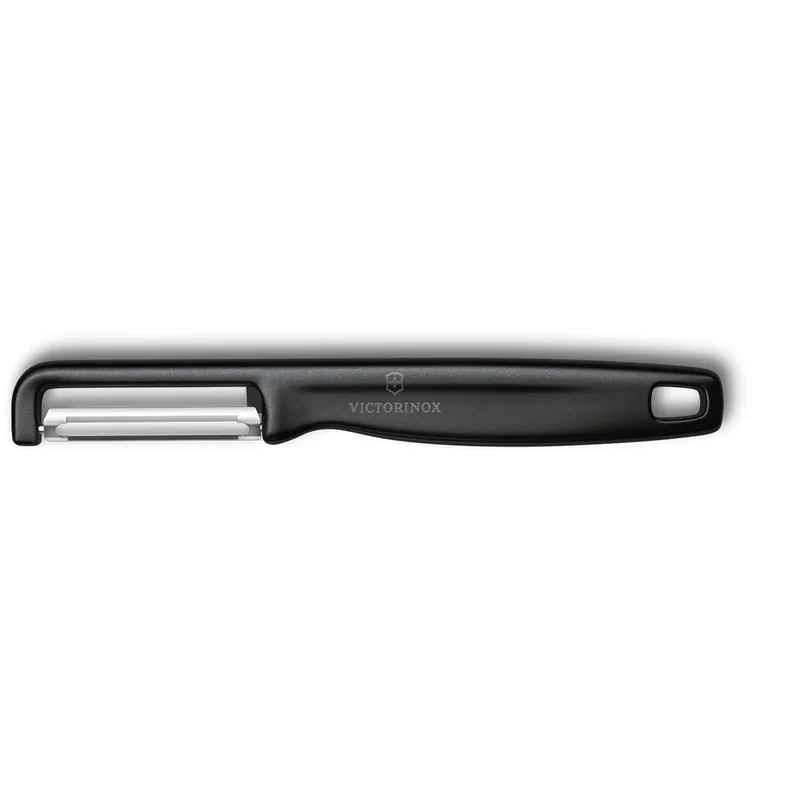 Овощечистка VICTORINOX IOTA, прямое лезвие из нержавеющей стали, черная