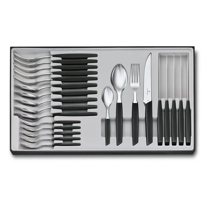 Набор из 24 столовых принадлежностей VICTORINOX Swiss Modern: 6 ножей для стейка, 6 вилок, 12 ложек
