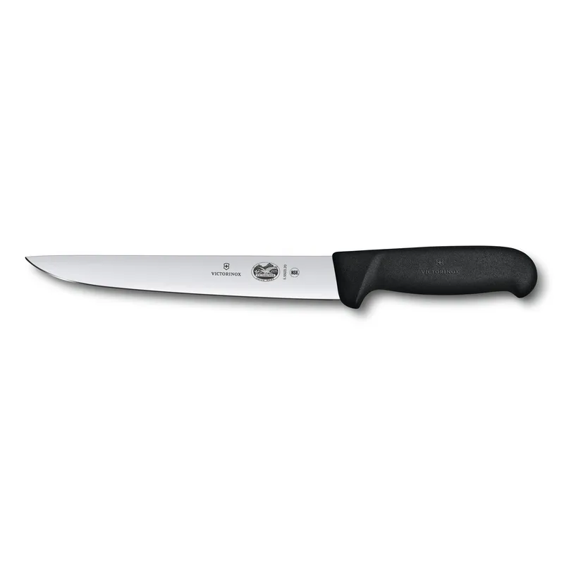 Нож обвалочный / жиловочный VICTORINOX Fibrox с прямым лезвием 20 см, чёрный