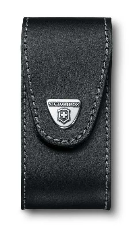 Чехол на ремень VICTORINOX для ножа 111 мм WorkChamp XL (0.9064.XL), кожаный, чёрный