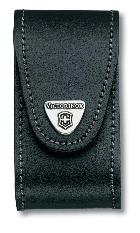 Чехол на ремень VICTORINOX для ножей 91 мм толщиной 5-8 уровней, кожаный, чёрный