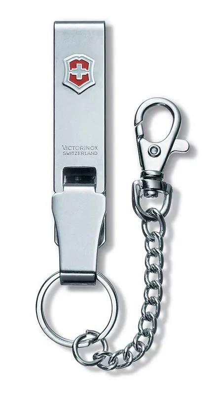 Подвеска на ремень VICTORINOX "Multiclip", с карабином, кольцом для ключей и цепочкой, металлическая