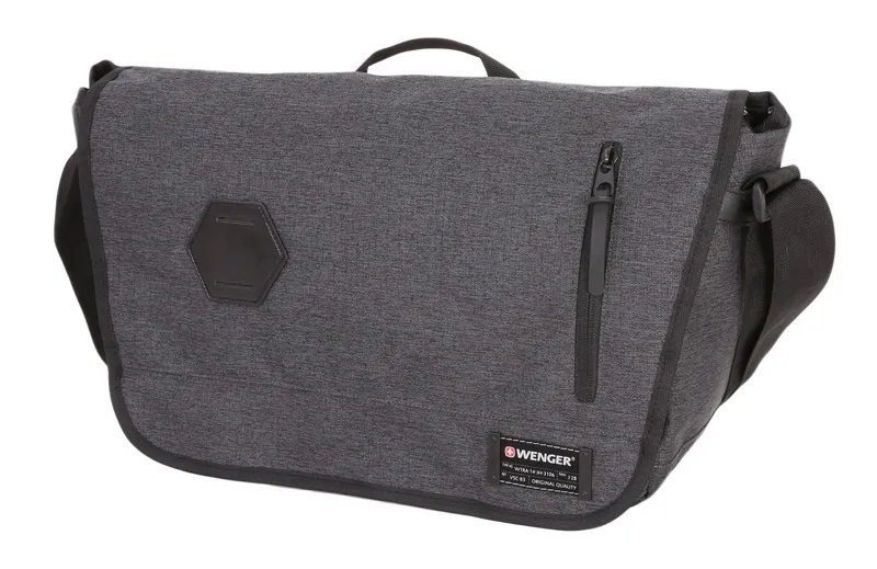 Сумка наплечная WENGER 13'', cерая, ткань Grey Heather/ полиэстер 600D PU, 42х13х26 см, 14 л