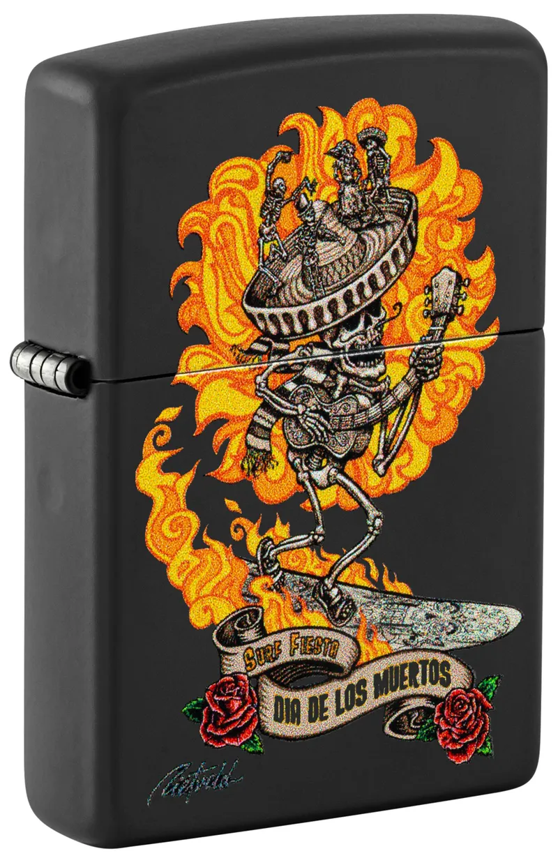 Зажигалка ZIPPO Рик Ритвельд с черным матовым покрытием | Rick Rietveld Black Matte, латунь/сталь, черная, матовая, 38x13x57 мм