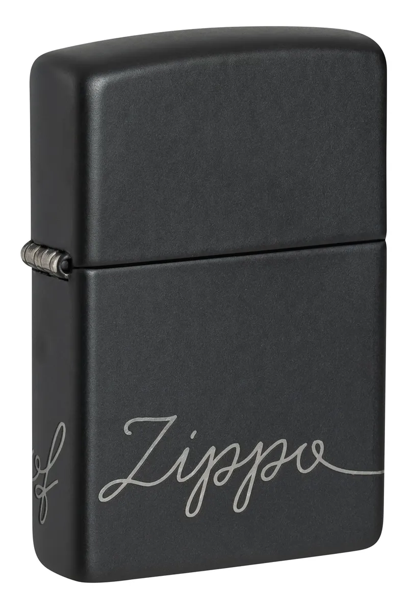 Зажигалка ZIPPO Традиционный дизайн с черным матовым покрытием | Zippo Design Black Matte, латунь/сталь, черная, матовая, 38x13x57 мм