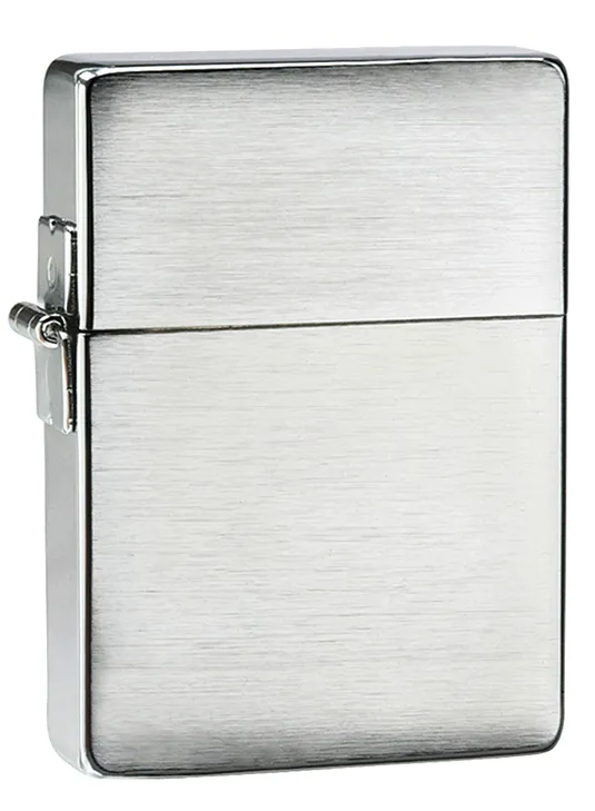 Зажигалка ZIPPO Реплика 1935 года с покрытием матовый хром | 1935 Replica™ Brushed Chrome, латунь/сталь, серебристая, 37x13x52 мм