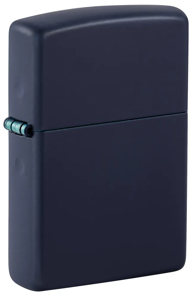 Зажигалка ZIPPO классическая с темно-синем матовым покрытием | Classic Navy Matte, латунь/сталь, синяя, матовая, 38x13x57 мм