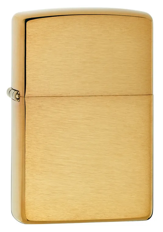 Зажигалка ZIPPO Armor™ с покрытием матовая латунь | Brushed Brass, латунь/сталь, золотистая, матовая, 38x13x57 мм