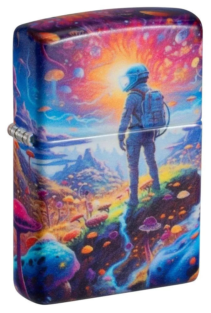 Зажигалка ZIPPO Лес грибов с матовым покрытием на 540 | Mushroom Forest Design 540 Matte, латунь/сталь, разноцветная, матовая, 38x13x57 мм
