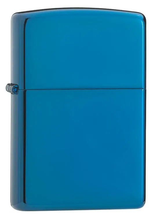 Зажигалка ZIPPO классическая с синим глянцевым покрытием | Classic High Polish Blue, латунь/сталь, синяя, глянцевая, 38x13x57 мм