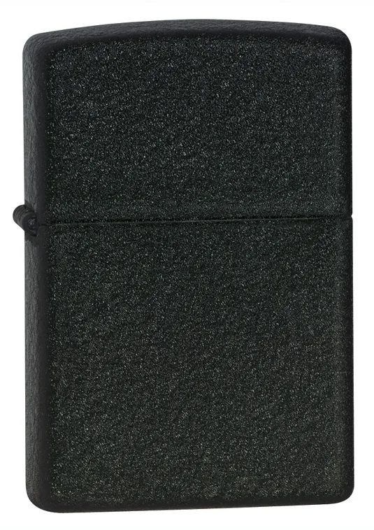 Зажигалка ZIPPO классическая с черным покрытием с кракелюром | Classic Black Crackle™, латунь/сталь, чёрная, матовая, 38x13x57 мм