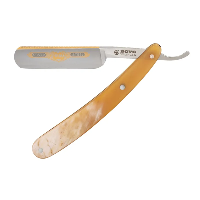 Бритва опасная Dovo, ручка - африканский коровий рог, 5/8", 1/1