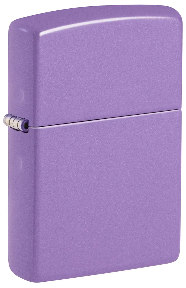 Зажигалка ZIPPO классическая с лавандовым матовым покрытием | Smoky Lavender Matte, латунь/сталь, лавандовая, матовая, 38x13x57 мм