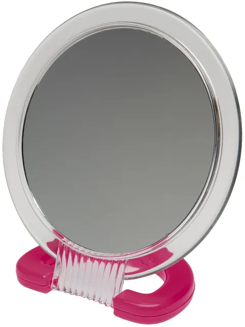 Зеркало Dewal Beauty настольное, в матовой оправе, на пл.подставке красного цвета,230x154х10мм.