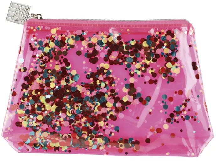 Косметичка Dewal Beauty серия "Модница",розовая 20х5х16см
