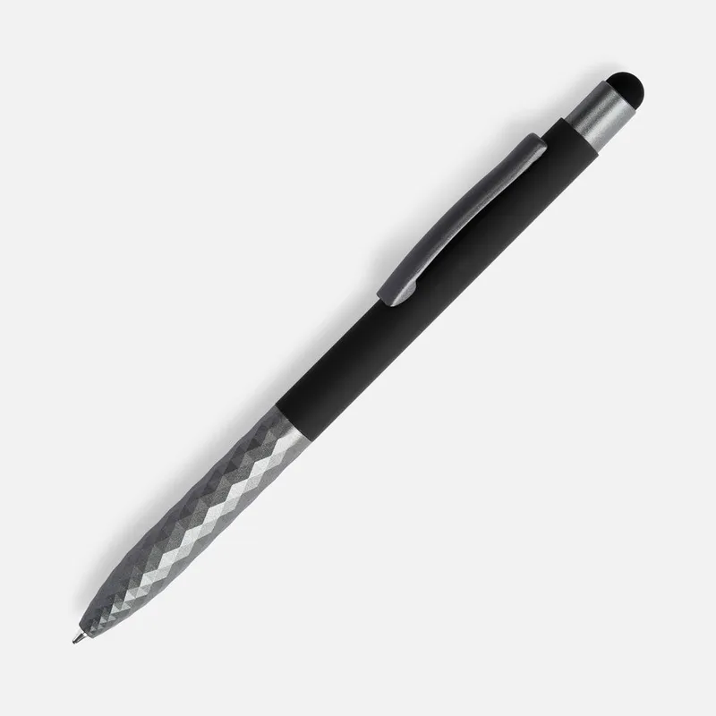 Ручка шариковая Digit Soft Touch со стилусом, черная