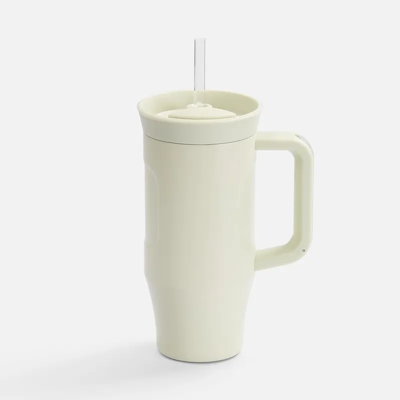 Термокружка Santorini 532 без логотипа, белая (молочная)