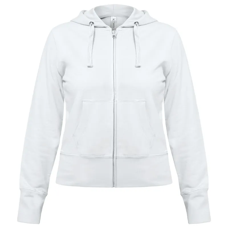 Толстовка женская Hooded Full Zip белая