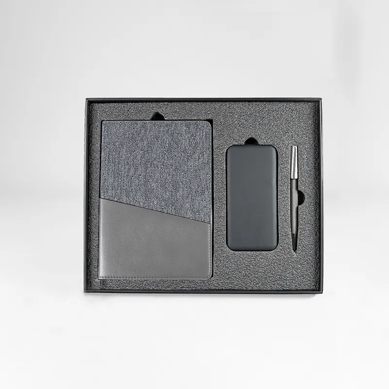 Набор подарочный DENIM: ежедневник, ручка и power bank в коробке с ложементом