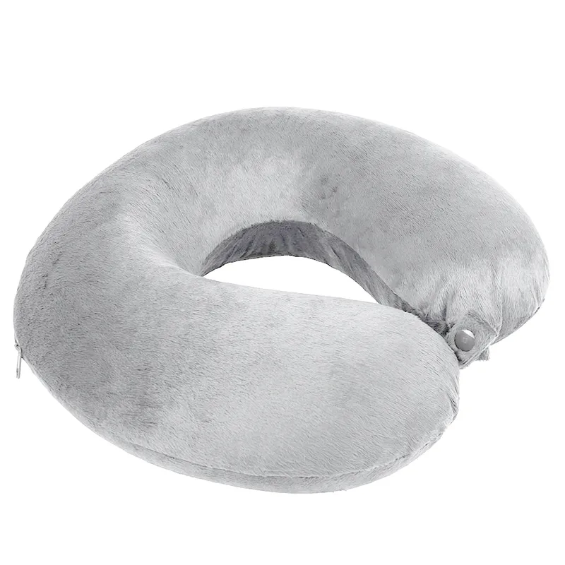 Подушка дорожная "SOFT"; memory foam, микрофибра,серый