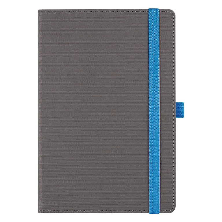 Ежедневник Alfa Note Pasu А5, серый/голубой, недатированный, в твердой обложке