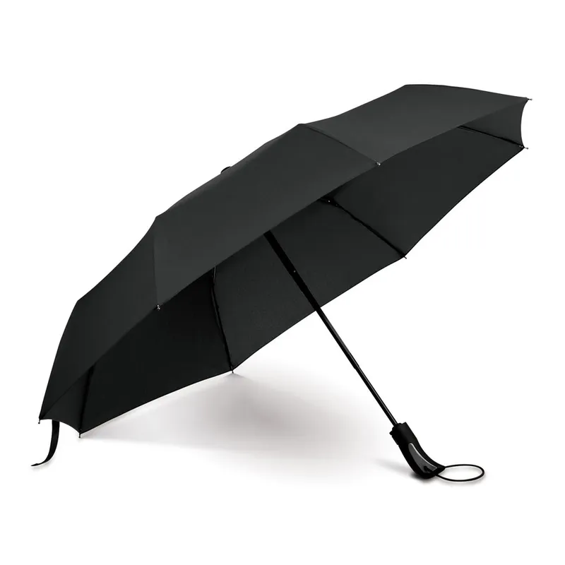 Зонт складной автоматический Forest Campanella Silver black, диаметр 110 см, черный