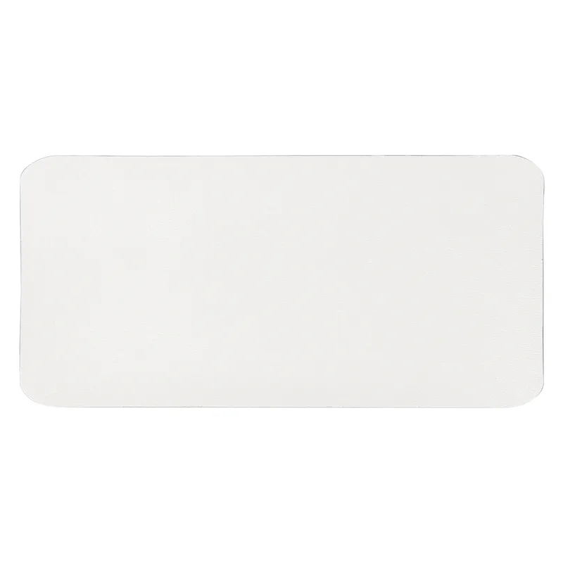 Шеврон Rectangle Cowhide размер 60*30 мм, белый, со скругленными углами