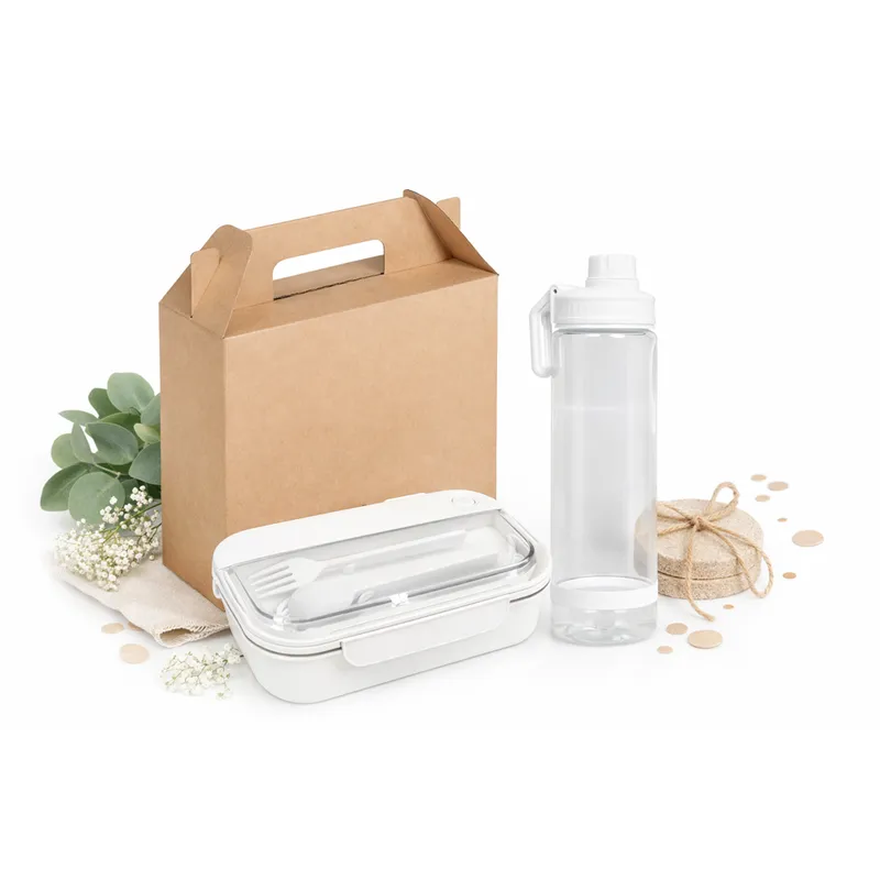 Набор подарочный Solution Everyday Kit Duo (бутылка для воды, ланчбокс), белый