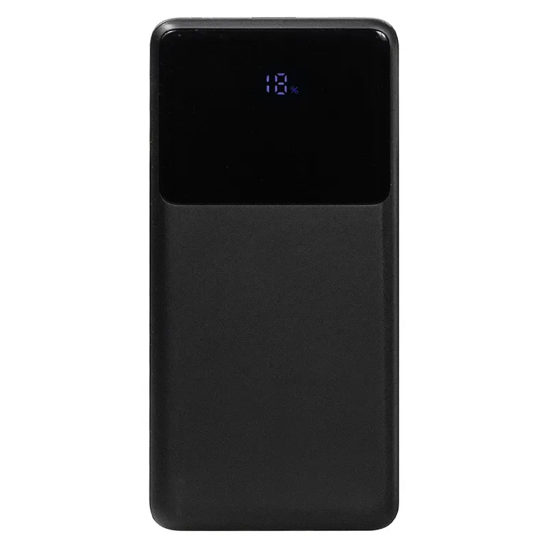 Внешний аккумулятор (powerbank) «Stream 10», 10 000 mAH, с двумя зарядными шнурами, 22,5W (Ватт) super fast charge, Power Delivery (PD) 25.5W (dfnn), c цифровым дисплеем для контроля заряда, черный